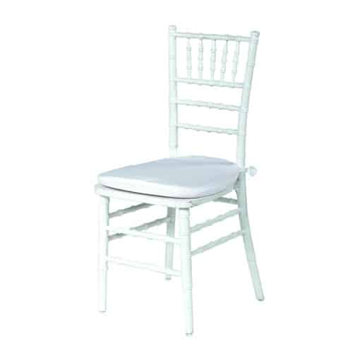 Chair, White Chiavari with Cushion – Allie's Party Equipment Rentals